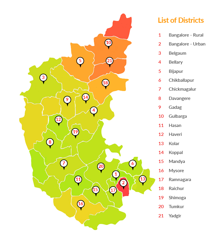 Amrutha Construction Karnataka Map